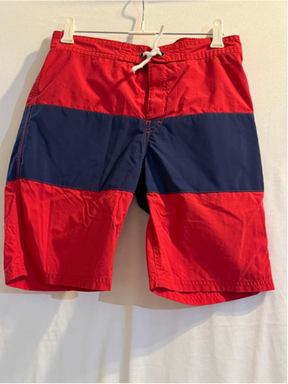 Boys Crewcuts Swim Trunks Size 14 Red and Blue Colorblock
